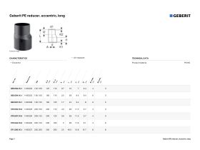 Specification Sheet - Geberit Long Eccentric Reducer