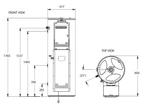Thermann PP1150 Dimensions