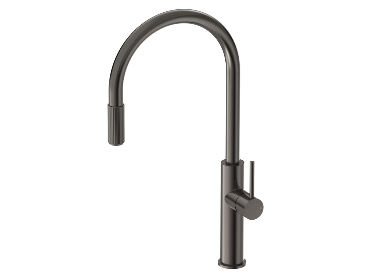 Hero - Mizu Drift 3 Way Filtered Gooseneck Sink Mixer Tap Brushed Gunmetal (5 Star) Lead Free