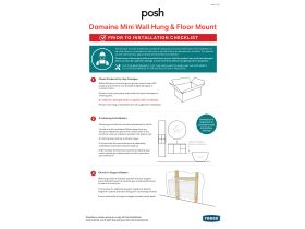 Installation Instructions - Posh Domaine Mini Wall Hung & Floor Mount (NZ)