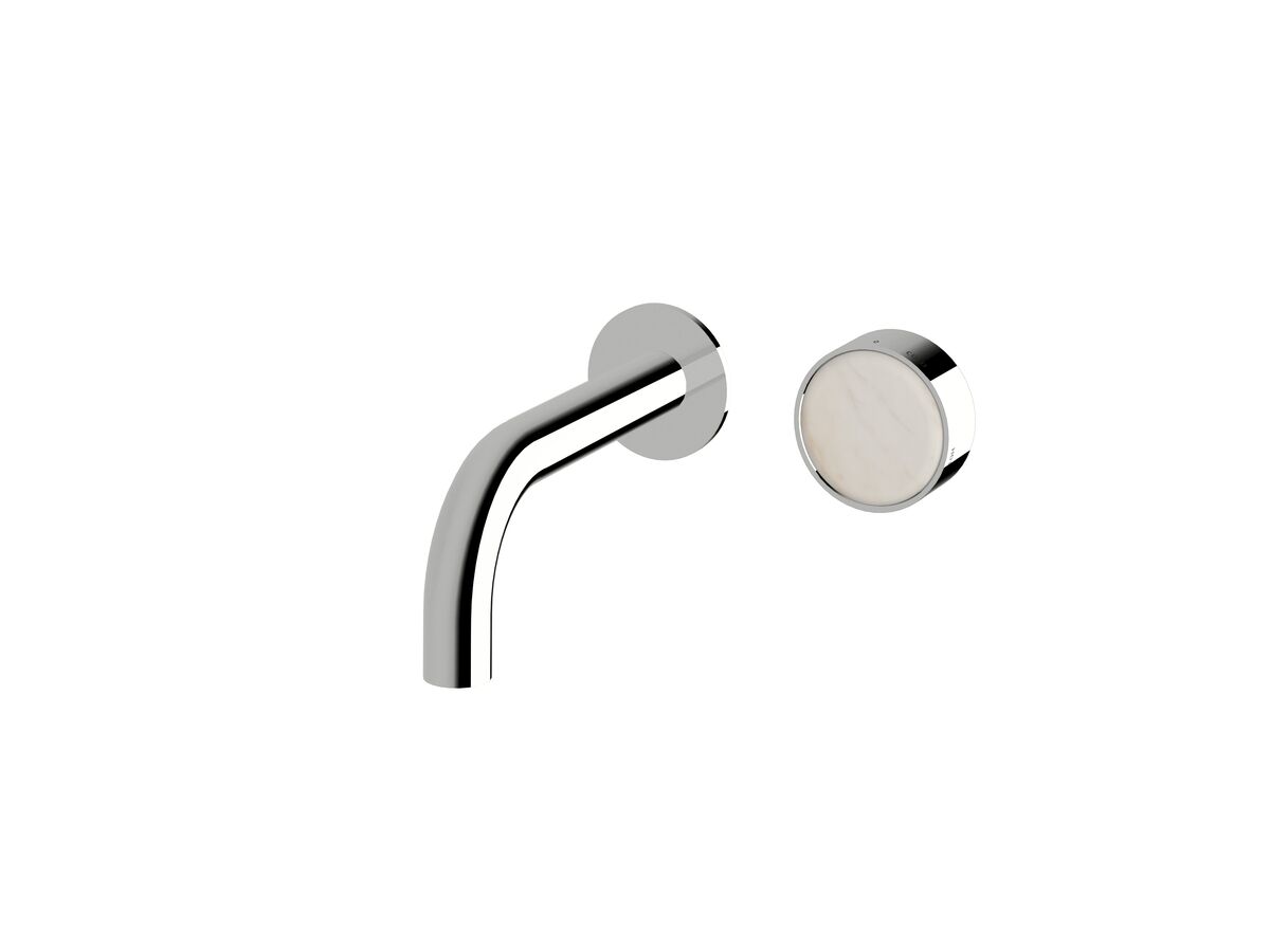 Supporting Image - Sussex Pure Elemental Progressive Wall Basin Mixer System 160mm Chrome (3 Star) Lead Free with Aurora Insert