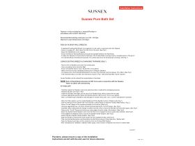 Installation Instructions - Sussex Pure Bath Set