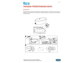 Installation Instructions - Roca Virginia Freestanding Bath 1700mm with Overflow White/Chrome