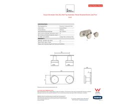 Specification Sheet - Faucet Strommen Vara Disc Wall Top Assembly Trimset Brushed Nickel Lead Free