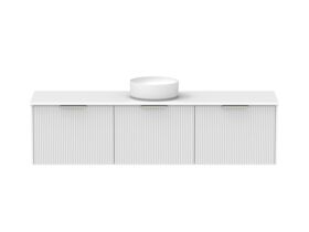 Supporting Image - Kado Neue Fluted Square All Drawer 1800mm Wall Hung Vanity with Centre Basin 20mm Top Ultra White