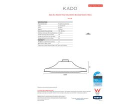 Specification Sheet - Kado Era Shower Rose Only 200mm Brushed Nickel (4 Star)