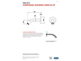 Technical Guide - Nikles Overhead Shower Arm 140mm Chrome