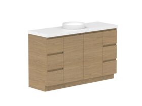 Supporting Image - Posh Domaine 1500mm Floor Mount Vanity Unit Conventional Single Bowl 50mm Top