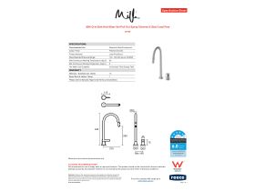 Specification Sheet - Milli Oria Sink Hob Mixer Set Pull Out Spray Chrome (5 Star) Lead Free