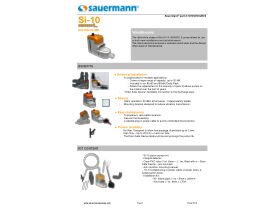 Specification Sheet - Sauermann SI10 Universal Condensate Pump 20L/Hr