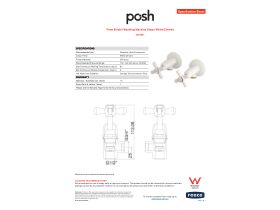 Specification Sheet - Posh Bristol Washing Machine Stops White/Chrome
