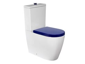 Wolfen Ambulant Close Coupled Back To Wall Toilet Suite Single Flap Seat Blue (4 Star)