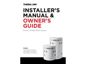 Installation Manual - Thermann Electric Hot Water System
