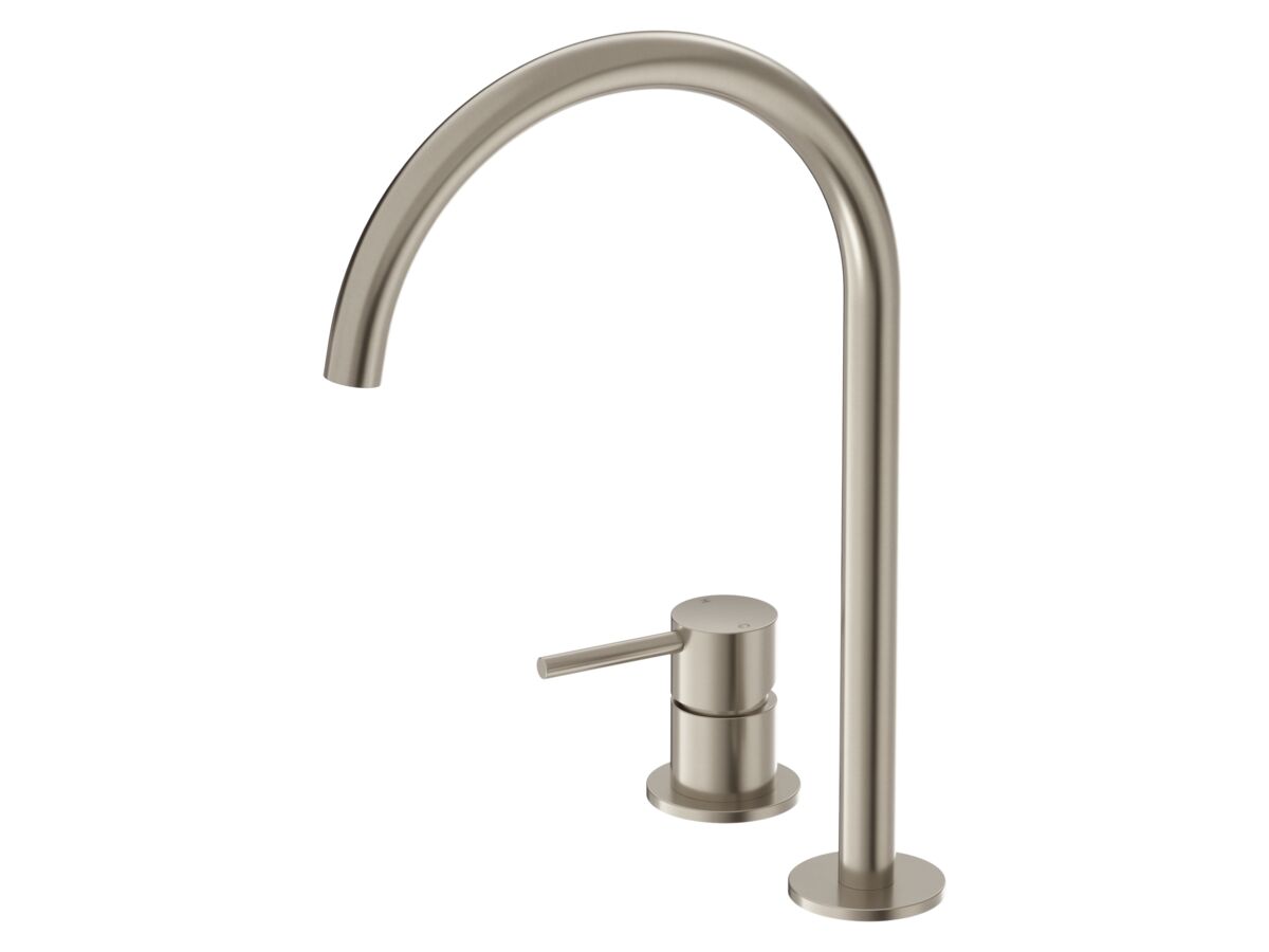 Hero - Mizu Drift Extended Height Hob Mixer Set Brushed Nickel (5/6 Star) Lead Free