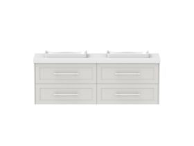 Hero - Kado Lux Ensuite All Drawer Twin 1500mm Wall Hung Double Basin 50mm Top