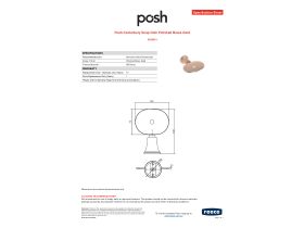 Specification Sheet - Posh Canterbury Soap Dish Polished Brass Gold