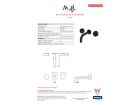 Specification Sheet - Milli Pure Bath Set 160mm PVD Matte Black