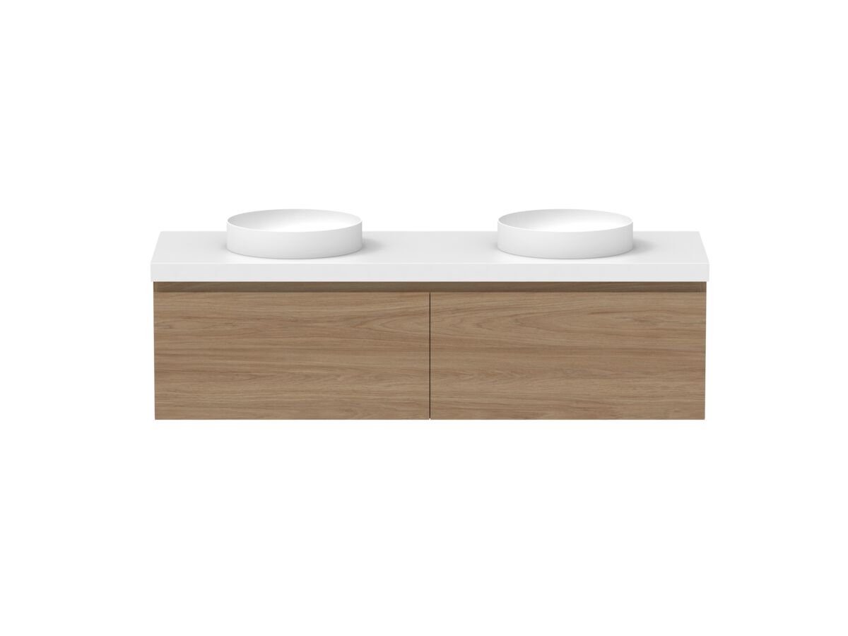 Hero - Posh Domaine 1500mm Wall Hung Vanity Unit All-Drawer Double Bowl 50mm Top