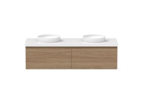 Hero - Posh Domaine 1500mm Wall Hung Vanity Unit All-Drawer Double Bowl 50mm Top