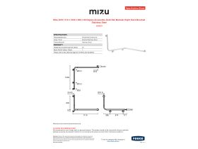 Specification Sheet - Mizu Drift 1110 x 1030 x 600 x 90 Degree Accessible Grab Rail Modular Right Hand Brushed Stainless Steel