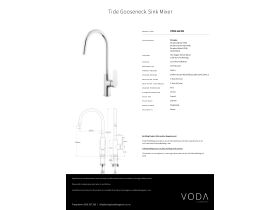 Specification Sheet - Tide Sink Mixer Chrome (3 Star) Lead Free