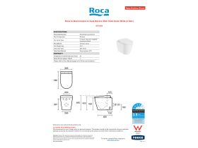 Specification Sheet - Roca In-Wash Inspira In-Tank Back to Wall Toilet Suite White (4 Star)