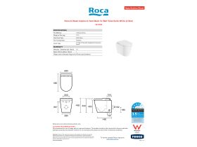 Specification Sheet - Roca Inspira In-Wash In-Tank Back To Wall Toilet Suite White (4 Star)