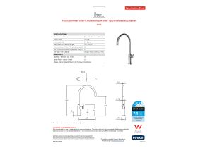 Specification Sheet - Faucet Strommen Vara Fin Gooseneck Sink Mixer Tap Chrome (4 Star) Lead Free
