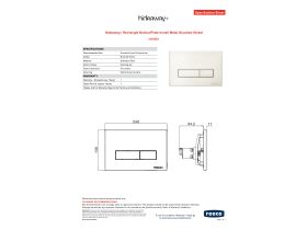 Specification Sheet - Hideaway+ Rectangle Button/Plate Inwall Metal Brushed Nickel