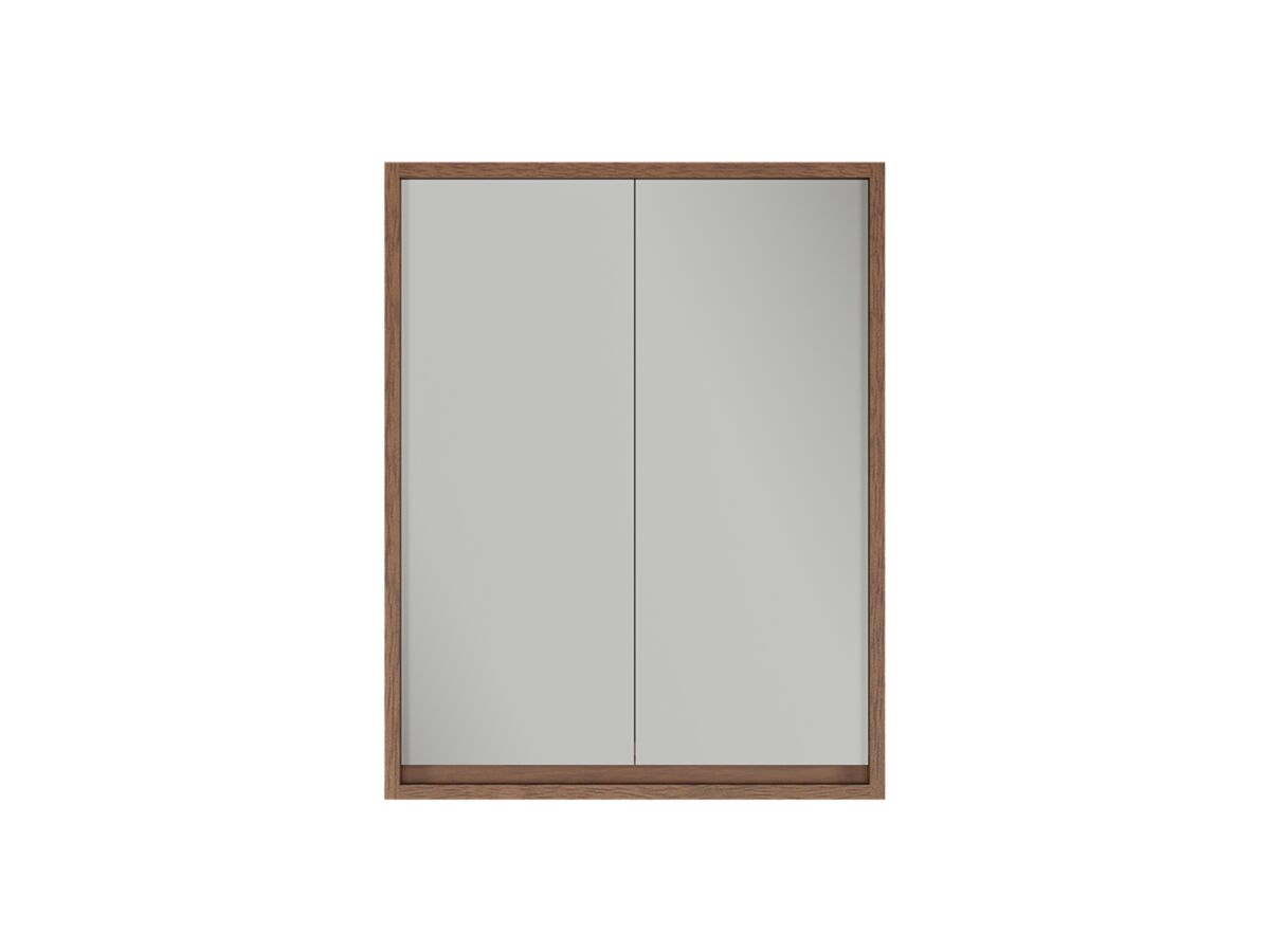 Supporting Image - Kado Aspect 600mm Mirror Cabinet Two Doors - Florentine Walnut side