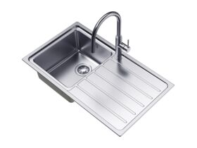 Supporting Image - Memo Oscar Inset Left Hand Single Bowl & Drainer Sink Overflow 1 Taphole