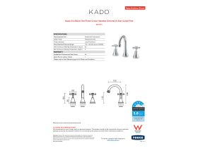 Specification Sheet - Kado Era Basin Set Fixed Cross Handles Chrome (5 Star) Lead Free