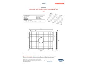 Specification Sheet - Memo Harper Sink Protect Grid 540mm x 390mm Stainless Steel