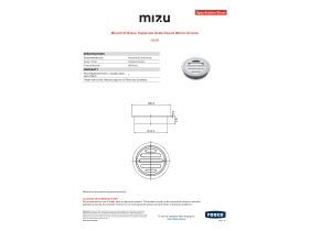 Specification Sheet - Mizu Drift Brass Trapscrew Grate Round 80mm Chrome