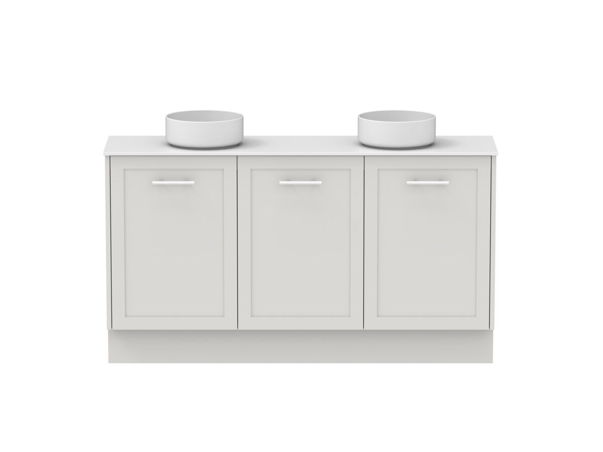 Hero - Kado Lux Ensuite All Door 1500mm Floor Mount Double Basin 12mm Durasein Top