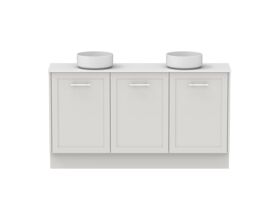 Hero - Kado Lux Ensuite All Door 1500mm Floor Mount Double Basin 12mm Durasein Top