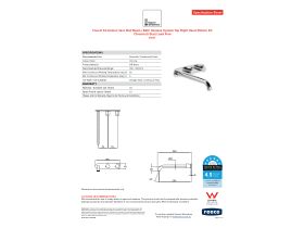 Specification Sheet - Faucet Strommen Vara Fin Wall Basin / Bath Hostess Tap System Right Hand 250mm Kit Chrome (6 Star) Lead Free