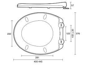Porcher / Posh Soft Close Quick Release Toilet Seat White