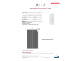 Specification Sheet - Kado Lux Frameless Curved Panel Fluted Left 1200mm