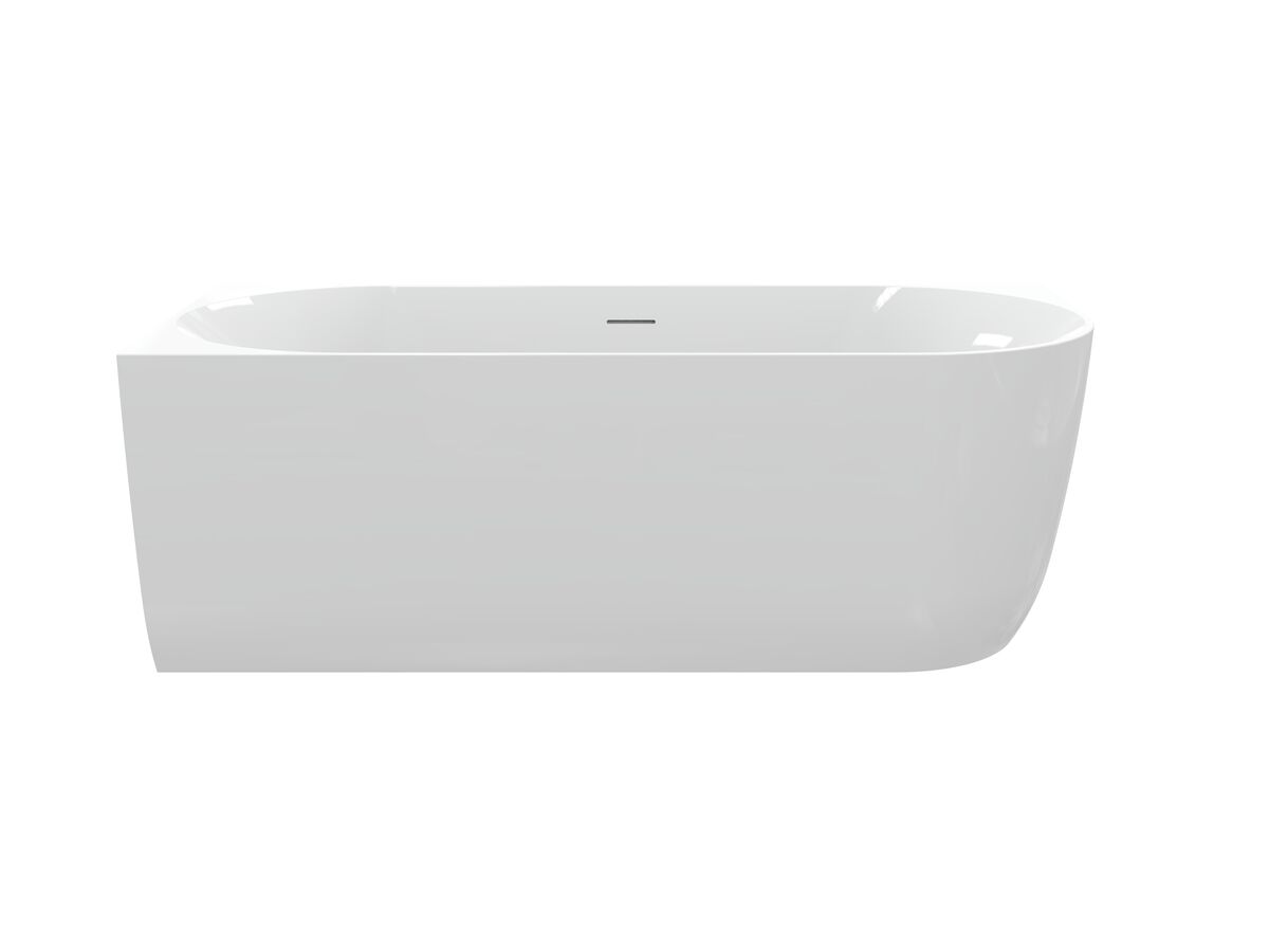 Hero - Posh Solus Back to Corner Freestanding Bath 1700mm Left Corner with Overflow Gloss White
