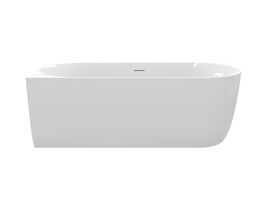 Hero - Posh Solus Back to Corner Freestanding Bath 1700mm Left Corner with Overflow Gloss White