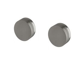Sussex Pure Wall Top Assembly Taps with Cirque Textured Handles PVD Brushed Gunmetal
