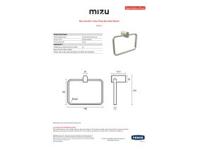 Specification Sheet - Mizu Soothe Towel Ring Brushed Nickel