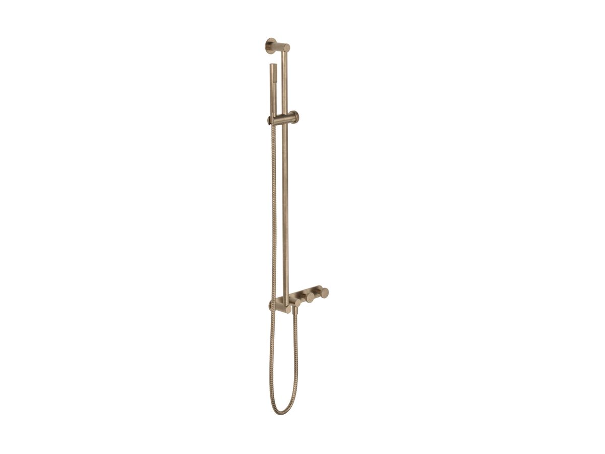 Hero - Faucet Strommen Vara Disc Wall Set with Single Rail Shower Tap System Kit Discovery Bronze (3 Star) Lead Free