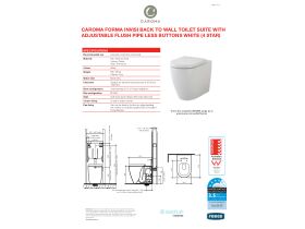 Technical Guide - Forma Invisi Back to wall Toilet Suite with Adjustable Flush Pipe Less Buttons White (4 Star)