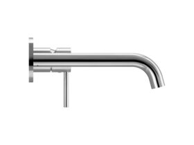 Supporting Image - Mizu Drift Wall Basin / Bath Mixer Set with Curved Spout 2 Piece Kit Chrome (6 Star) Lead Free - Side