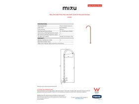 Specification Sheet - Mizu Drift MK2 Floor Mounted Bath Outlet Kit Brushed Bronze