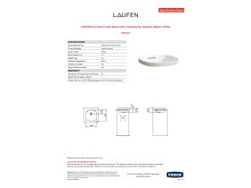 Specification Sheet - LAUFEN Ino Semi Inset Basin with Overflow No Taphole 350mm White