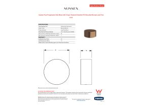 Specification Sheet - Sussex Pure Progressive Hob Mixer with Cirque Textured Handles PVD Brushed Bronze Lead Free
