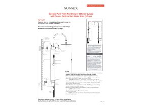 Installation Instructions - Sussex Pure Twin Rail Shower 250mm Curved with Top or Bottom Rail Water Inlet (3 Star)